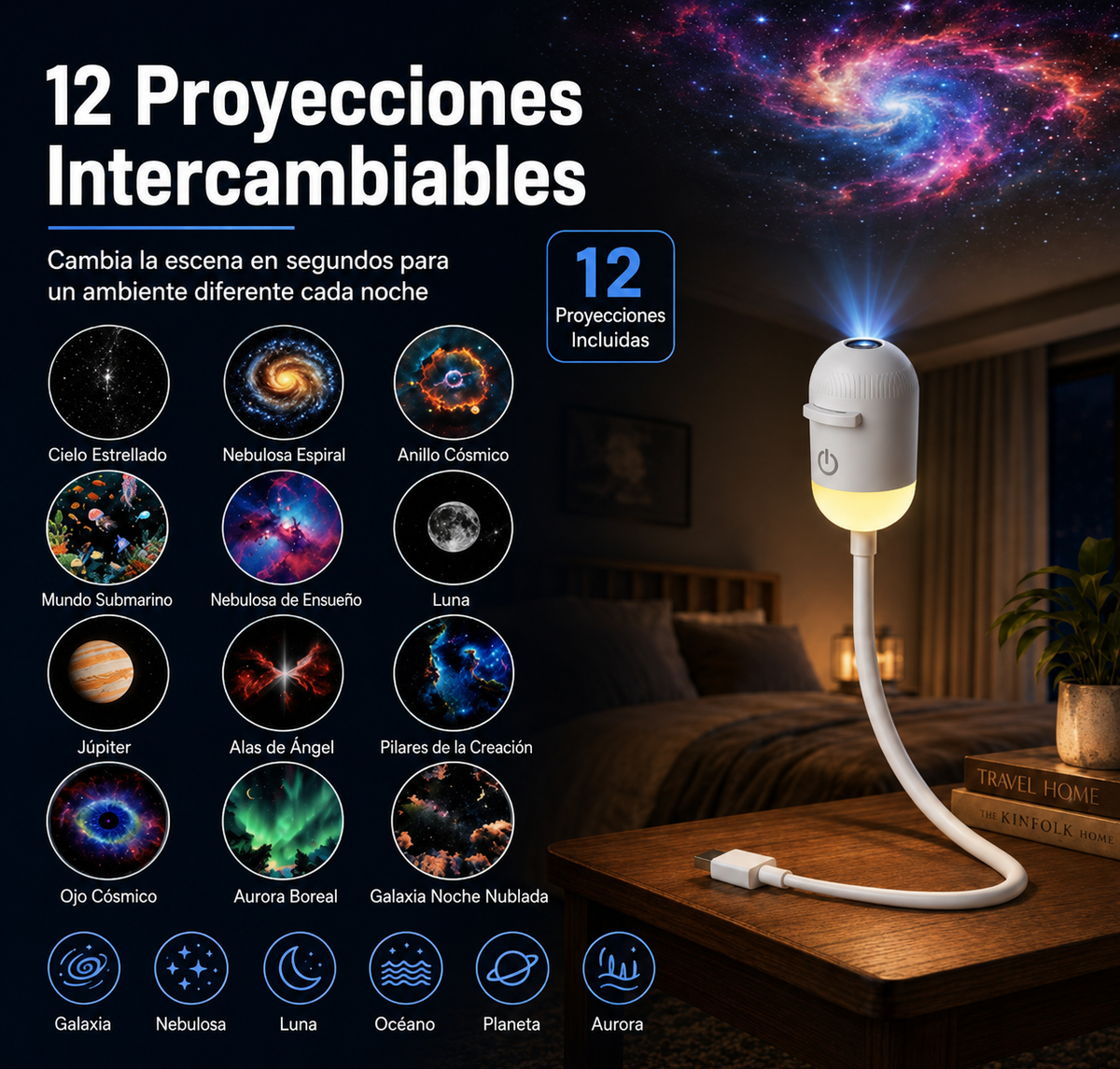 Proyector de Galaxias USB